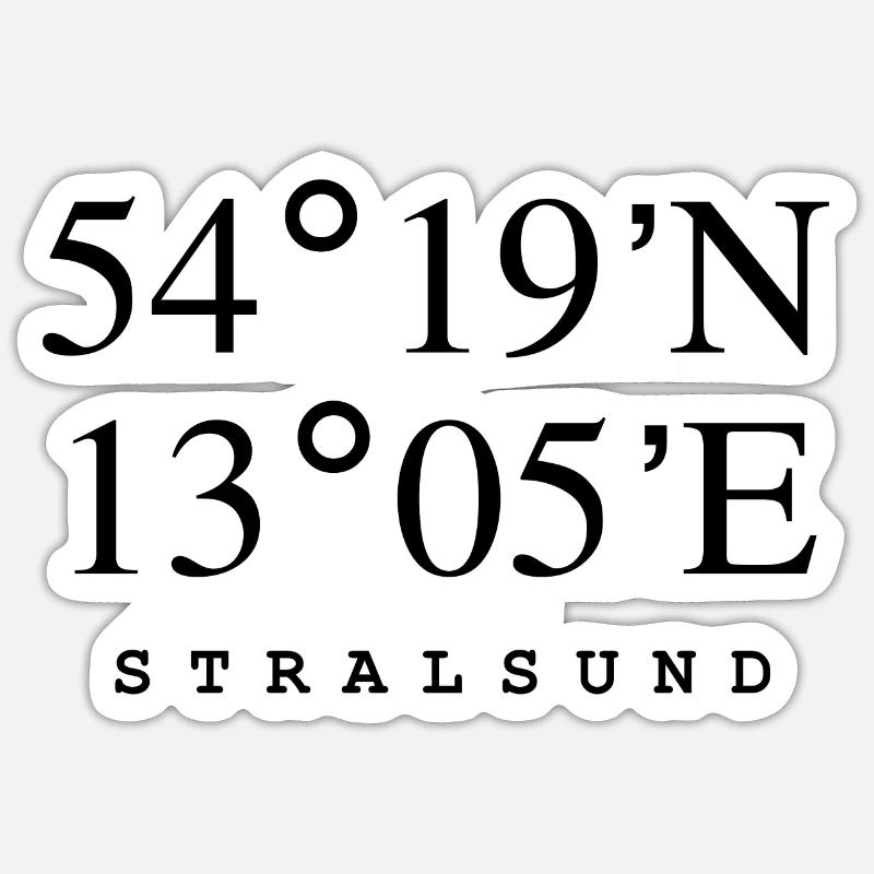 Stralsund - Sticker taille S (10 x 10 cm) - blanc mat