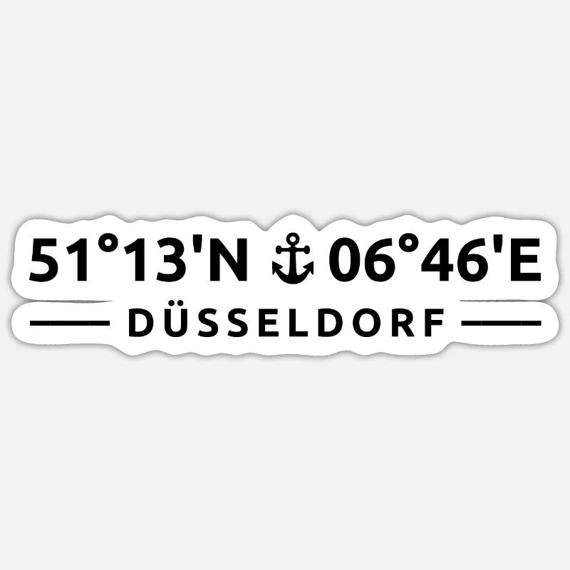 Düsseldorf - Sticker Größe S (10 x 10 cm) - Mattweiß