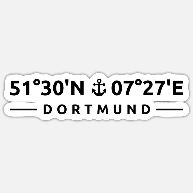 Dortmund - Sticker size S (10 x 10 cm) - white matte