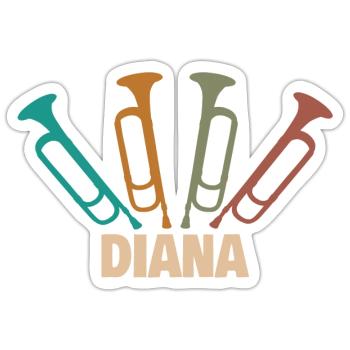 Gift for Diana - Sticker size S (10 x 10 cm) - white matte - Front