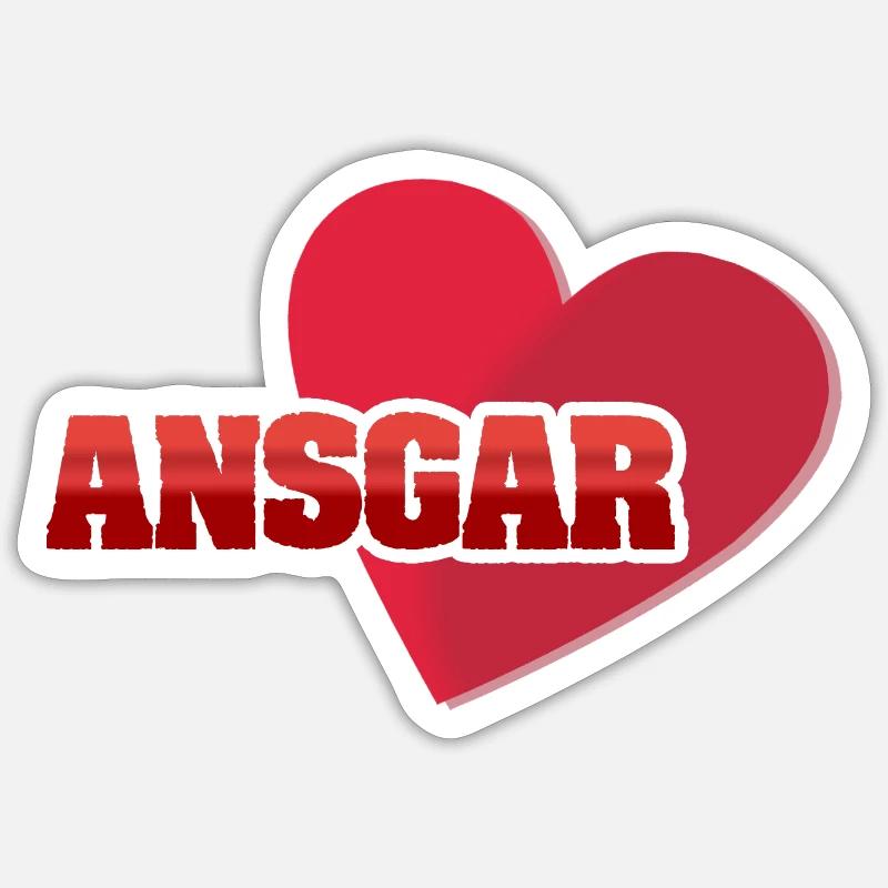 Ansgar as a first name Sticker size S (10 x 10 cm)