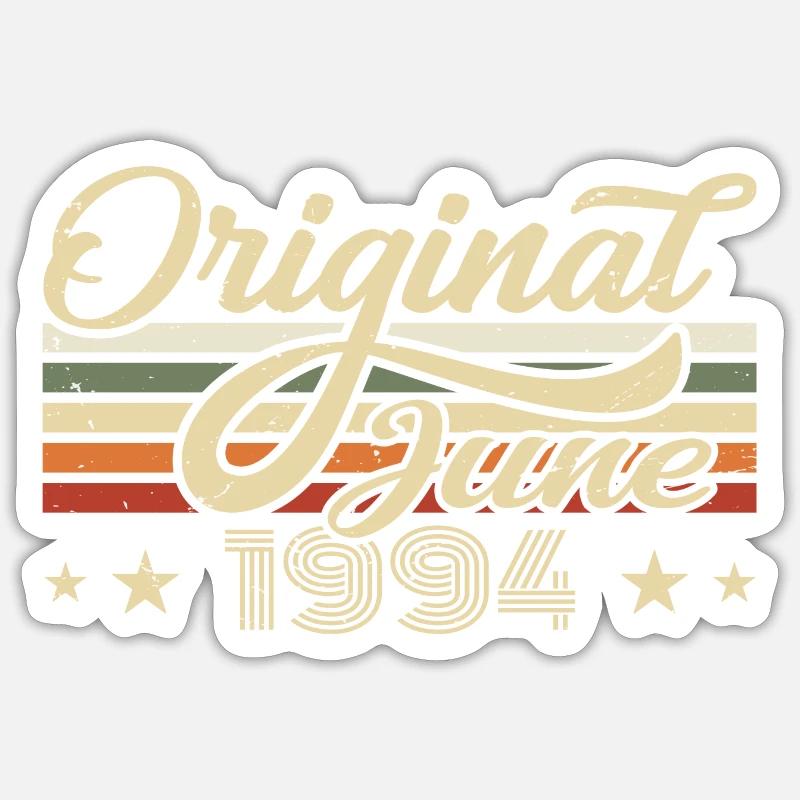Juni 1994 | Geburtstag 1994 Jahrgang Juni 1994 - Sticker Größe S (10 x 10 cm) - Mattweiß