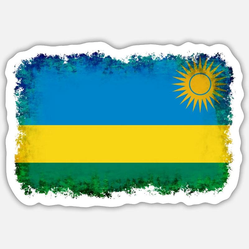 Rwanda as Rwanda - Sticker size S (10 x 10 cm) - white matte