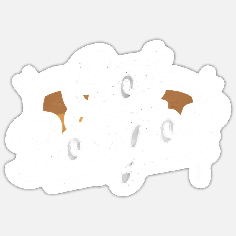 Bongo Music Gift - Sticker size S (10 x 10 cm) - white matte