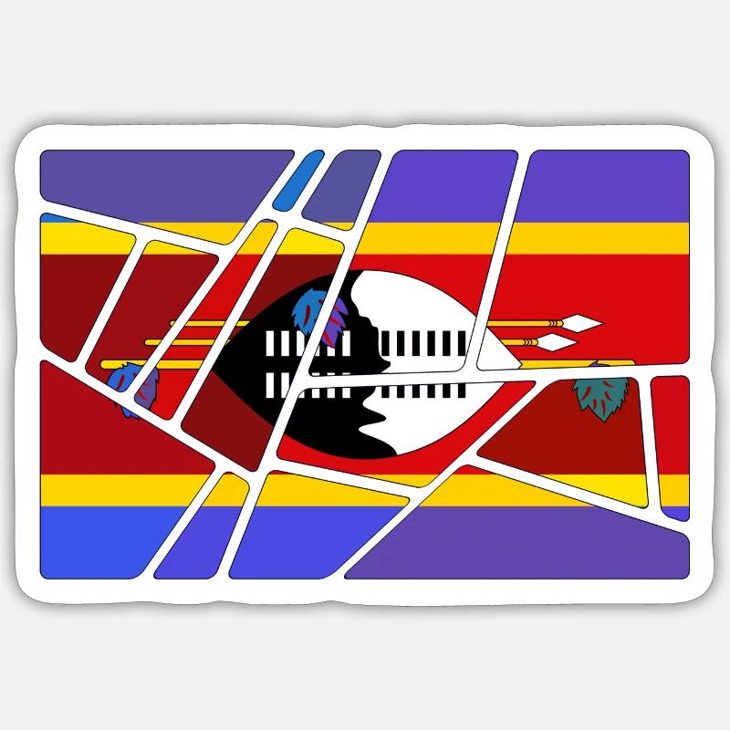 Eswatini als Eswatini Sticker Größe S (10 x 10 cm)