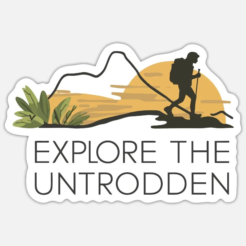 EXPLORE THE UNTRODDEN - Sticker size S (10 x 10 cm) - white matte