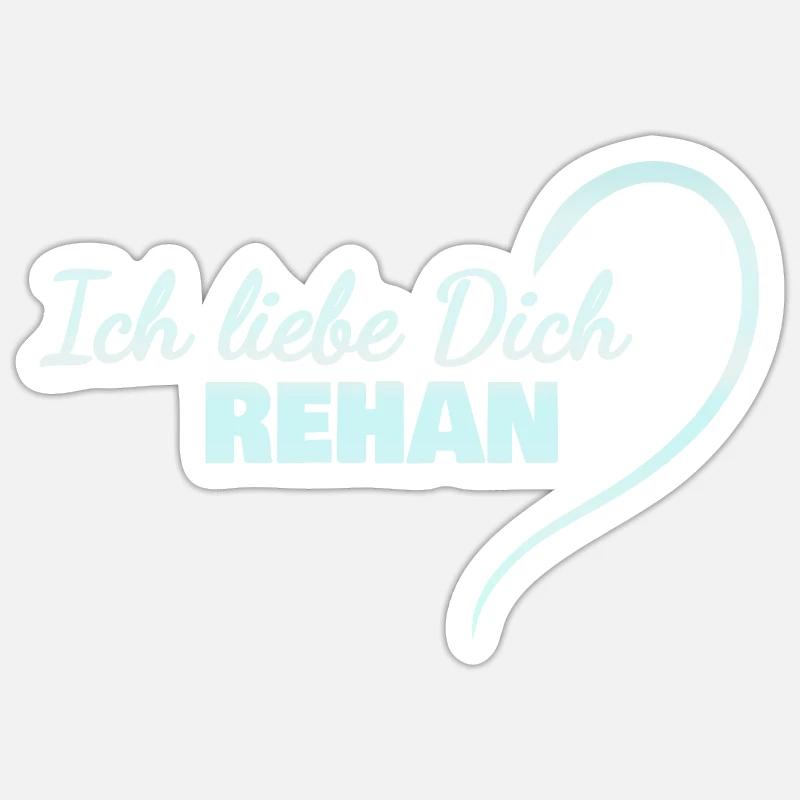 LiebeDich Rehan - Sticker Größe S (10 x 10 cm) - Mattweiß