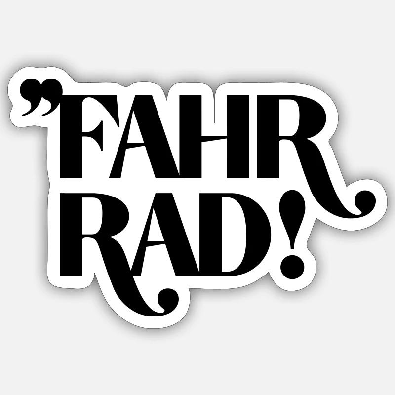 fahrrad - Sticker Größe S (10 x 10 cm) - Mattweiß