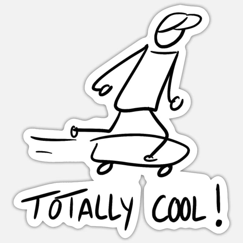 Totally Cool - Sticker Größe S (10 x 10 cm) - Mattweiß