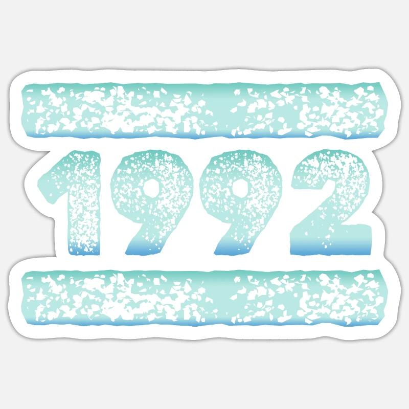 1992 - Sticker taille S (10 x 10 cm) - blanc mat