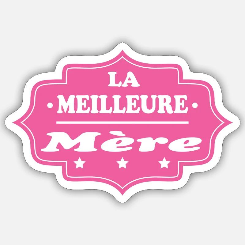 LA MEILLEURE Mère - Sticker taille S (10 x 10 cm) - blanc mat