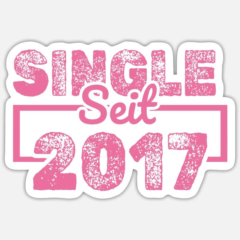 Célibataire 2017 Sticker taille S (10 x 10 cm)