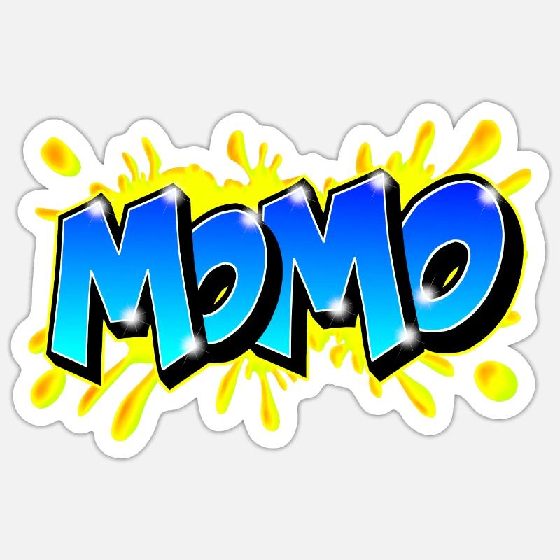 Graffiti Name MOMO printable on evrything Sticker size S (10 x 10 cm)