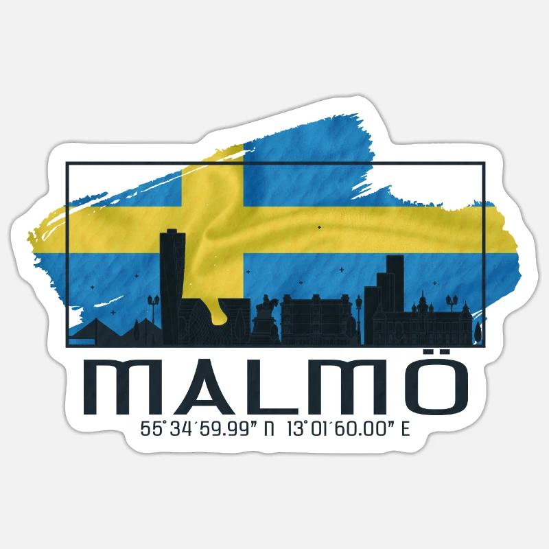 Malmö ist immer eine gute Idee - Sticker Größe S (10 x 10 cm) - Mattweiß