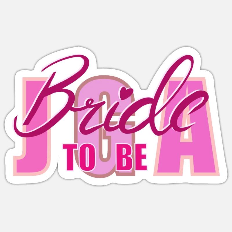 Bride to Be Highlighted Typography Sticker Größe S (10 x 10 cm)