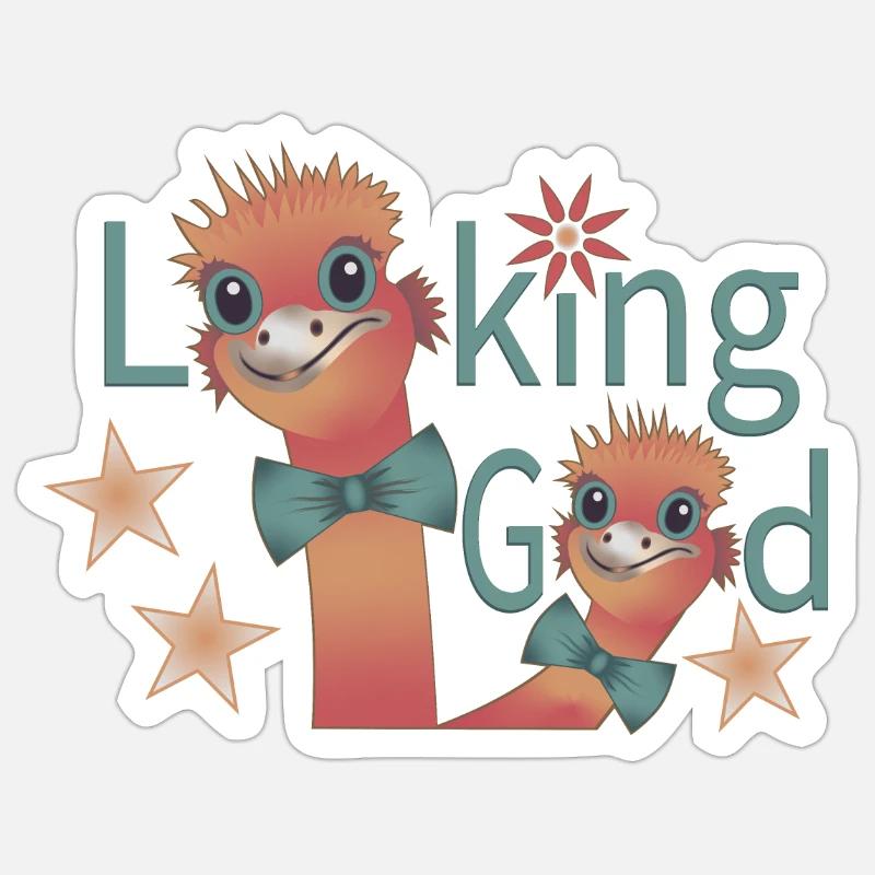 Looking good - Sticker size S (10 x 10 cm) - white matte