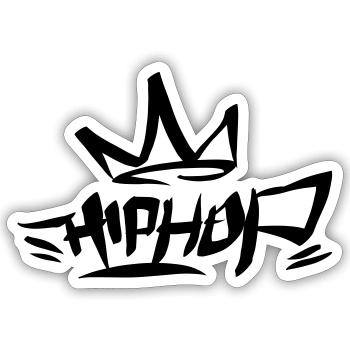 Graffiti Tag HipHop King 01 1C - Sticker Größe S (10 x 10 cm) - Mattweiß - Vorne