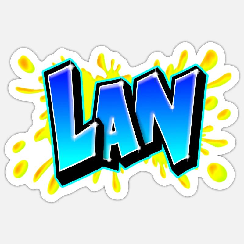 Graffiti "LAN" Imprimable sur tout support ! Sticker taille S (10 x 10 cm)