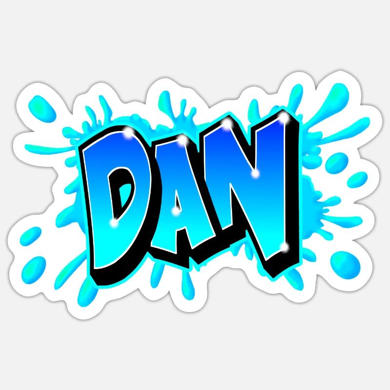 Graffiti "DAN" imprimabe sur tout support ! Sticker taille S (10 x 10 cm)
