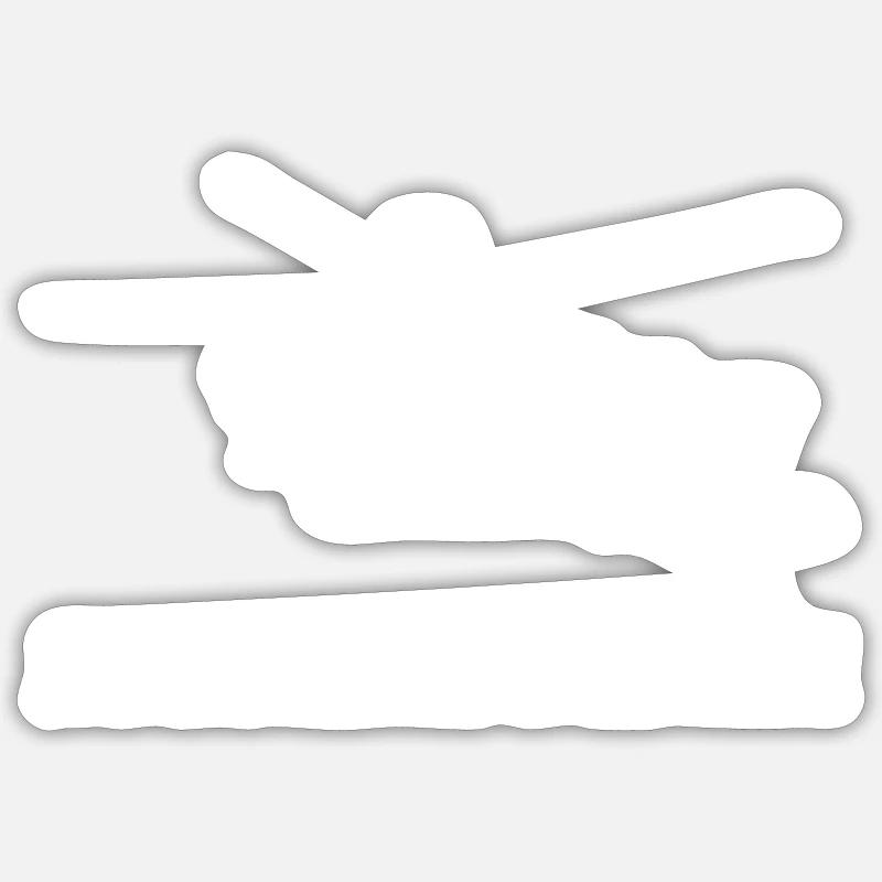 Helikopter Coole Sprüche Pilot - Sticker Größe S (10 x 10 cm) - Mattweiß
