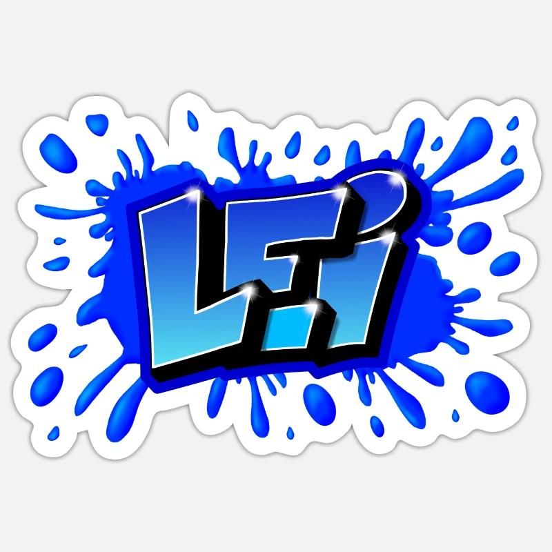GRAFFITI FIRST NAME LEI PRINTABLE - Sticker size S (10 x 10 cm) - white matte