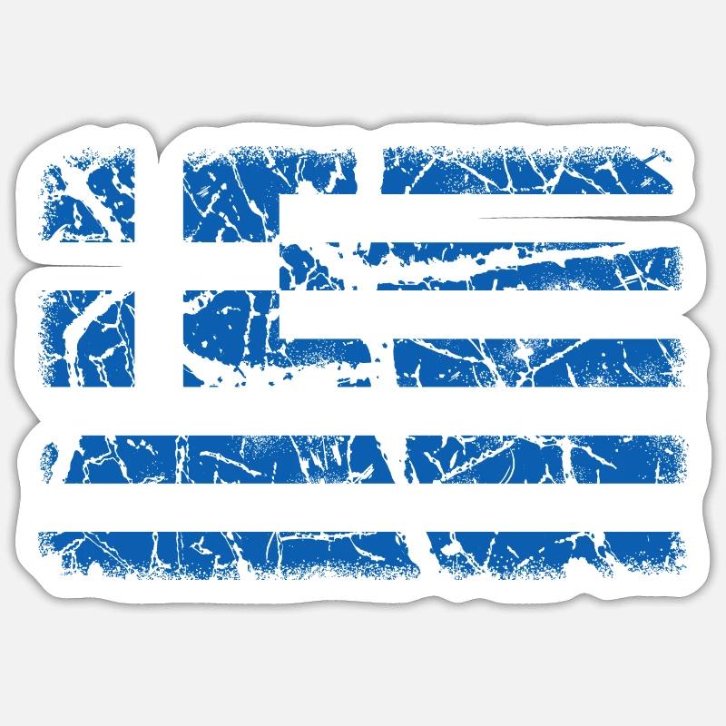 Drapeau de la Grèce Sticker taille S (10 x 10 cm)