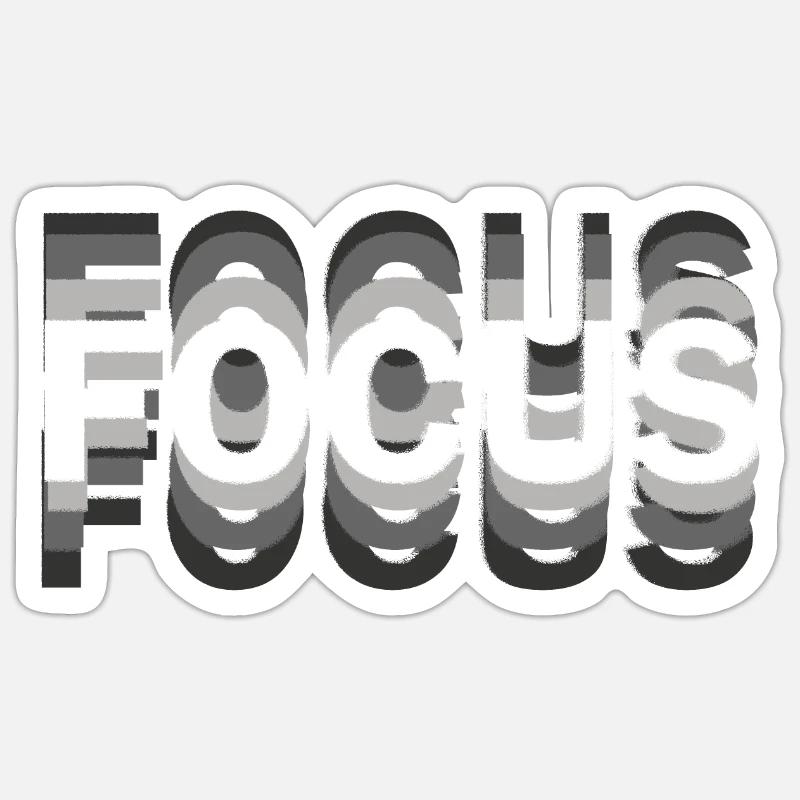FOCUS - Sticker size S (10 x 10 cm) - white matte