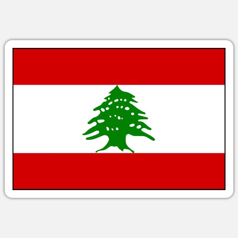 Libanon - Sticker Größe S (10 x 10 cm) - Mattweiß