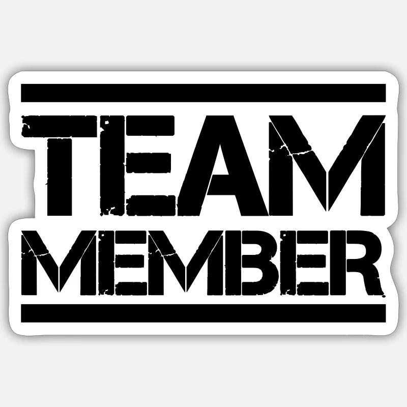 Team Member - Sticker size S (10 x 10 cm) - white matte