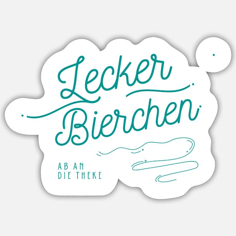 Lecker Bierchen Sticker Größe S (10 x 10 cm)