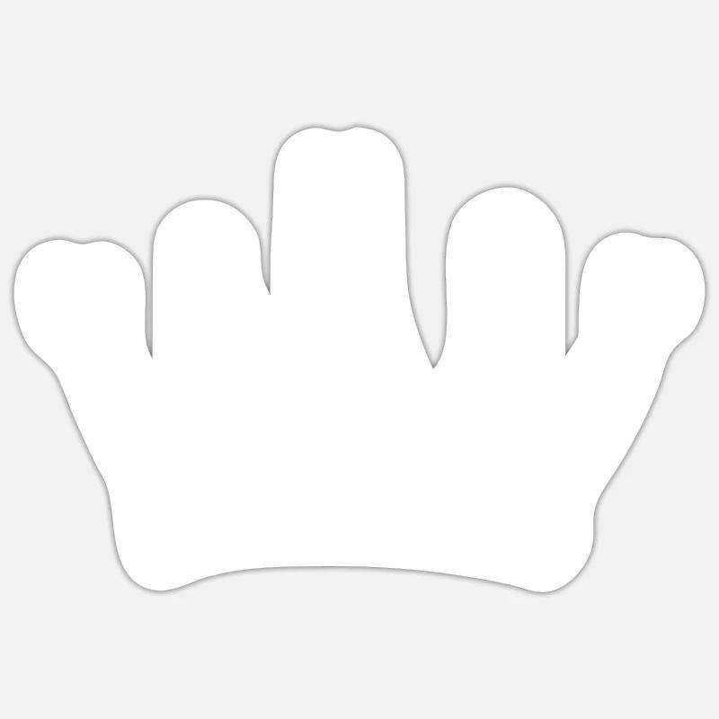 Couronne - Sticker taille S (10 x 10 cm) - blanc mat