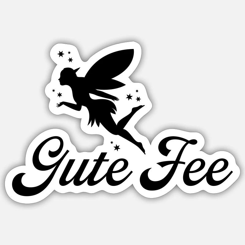 Gute Fee - Sticker Größe S (10 x 10 cm) - Mattweiß