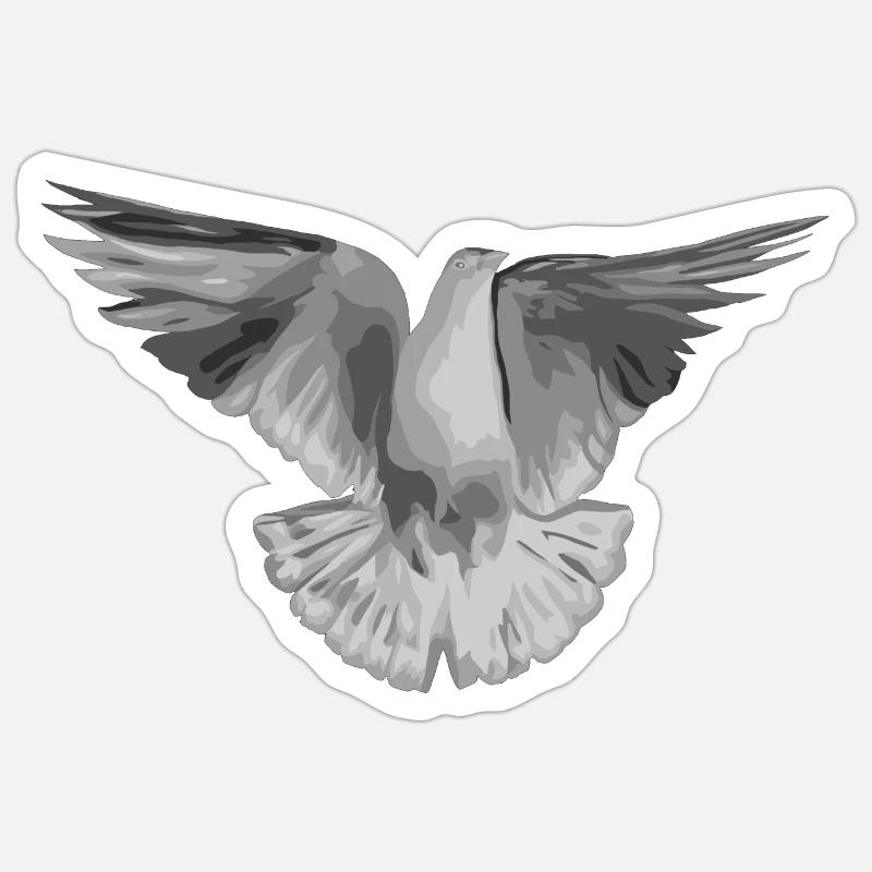 Dove light grey Sticker size S (10 x 10 cm)