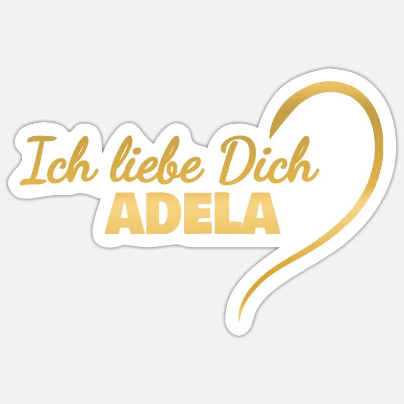 Gift for Adela - Sticker size S (10 x 10 cm) - white matte