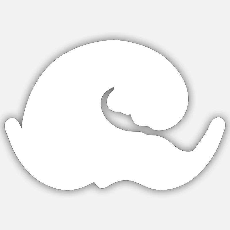 Eau de vague océanique - Sticker taille S (10 x 10 cm) - blanc mat