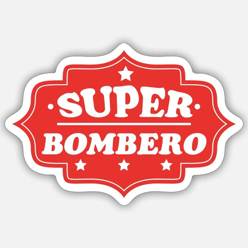SUPER BOMBERO Sticker size S (10 x 10 cm)