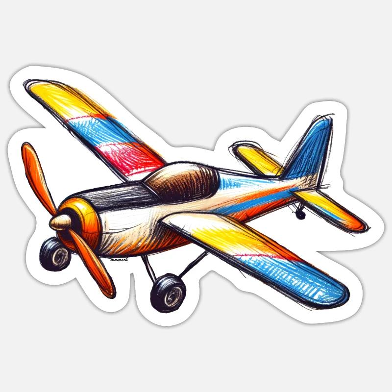 Flugzeug Sticker Größe S (10 x 10 cm)