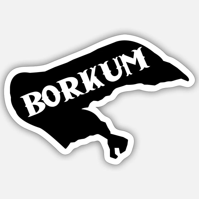 Île de Borkum Sticker taille S (10 x 10 cm)