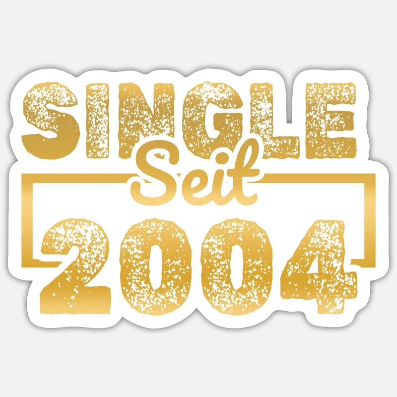 Single 2004 - Sticker size S (10 x 10 cm) - white matte
