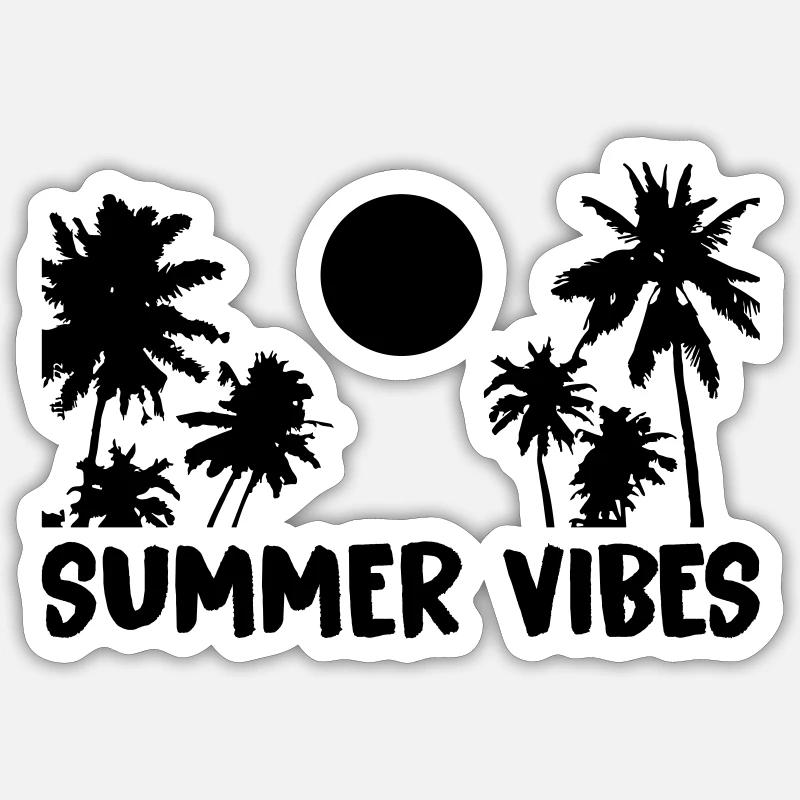 Summer Vibes - Sticker size S (10 x 10 cm) - white matte