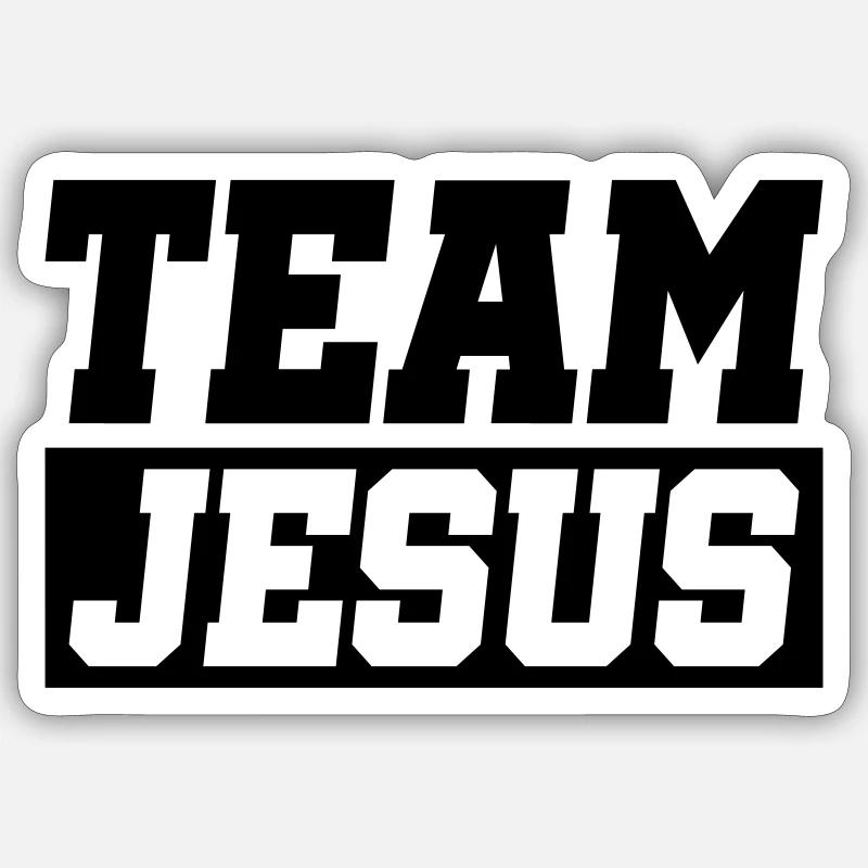 L’équipe de Jésus - Sticker taille S (10 x 10 cm) - blanc mat