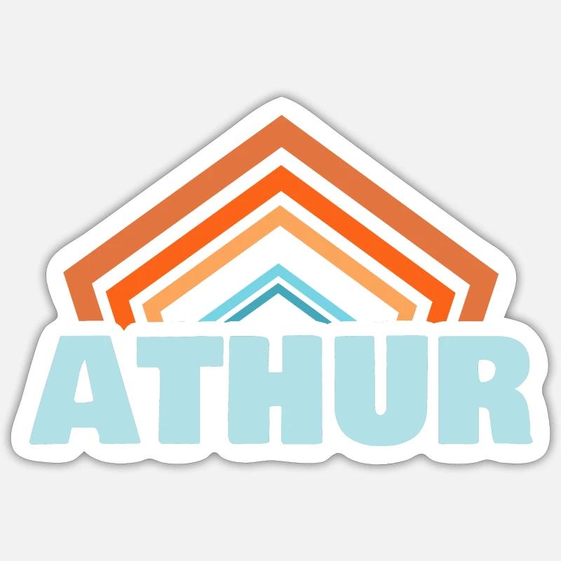 Athur comme prénom Sticker taille S (10 x 10 cm)