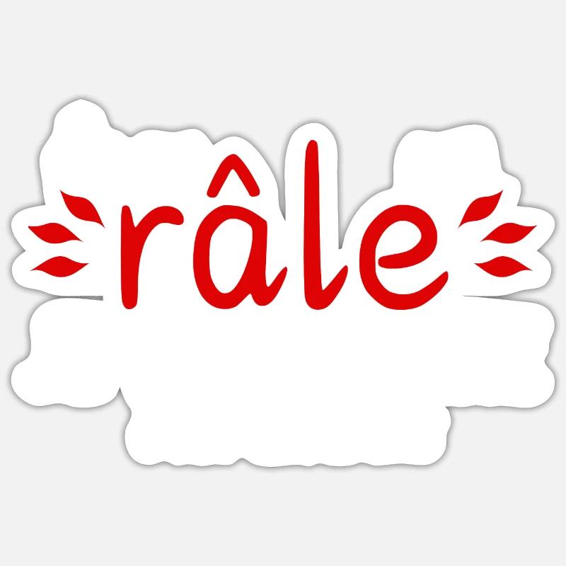 Je ne rale pas je m'exprime c'est différent drôle - Sticker taille S (10 x 10 cm) - blanc mat