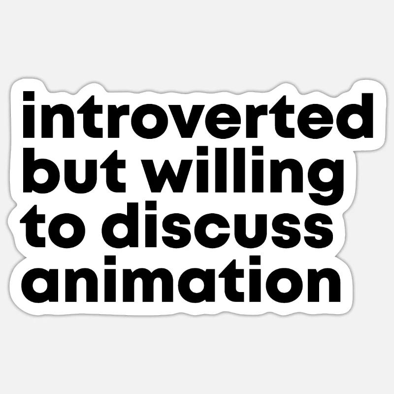 Animation - Sticker Größe S (10 x 10 cm) - Mattweiß