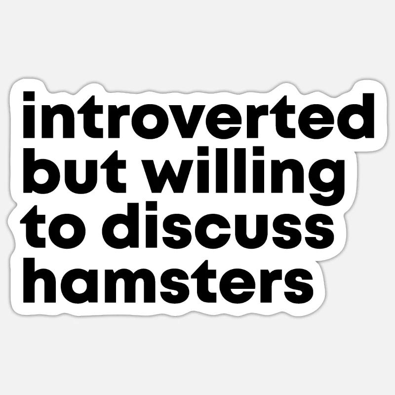 hamster - Sticker taille S (10 x 10 cm) - blanc mat