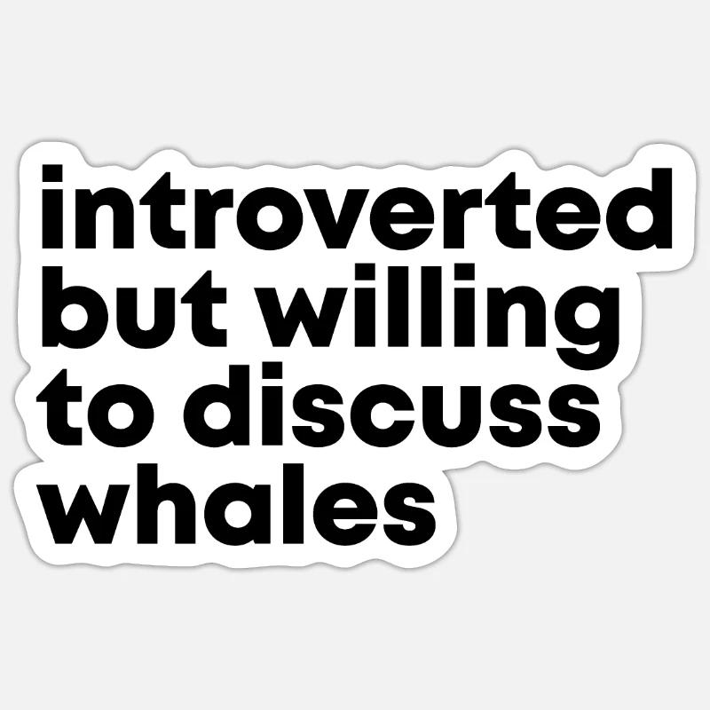 Baleine - Sticker taille S (10 x 10 cm) - blanc mat