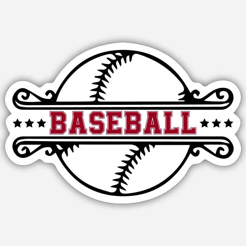baseball - Sticker size S (10 x 10 cm) - white matte