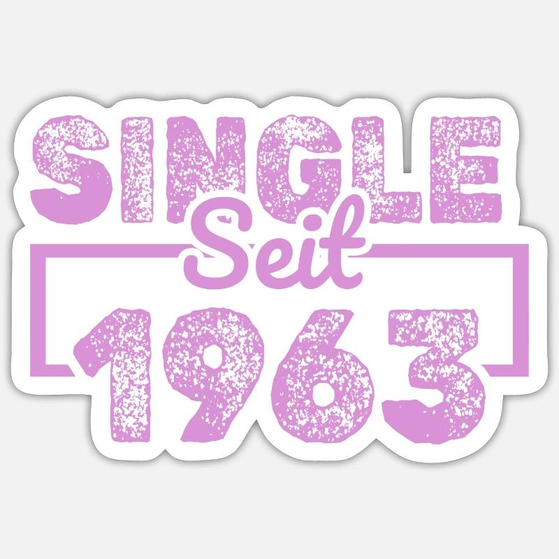 Single 1963 - Sticker Größe S (10 x 10 cm) - Mattweiß