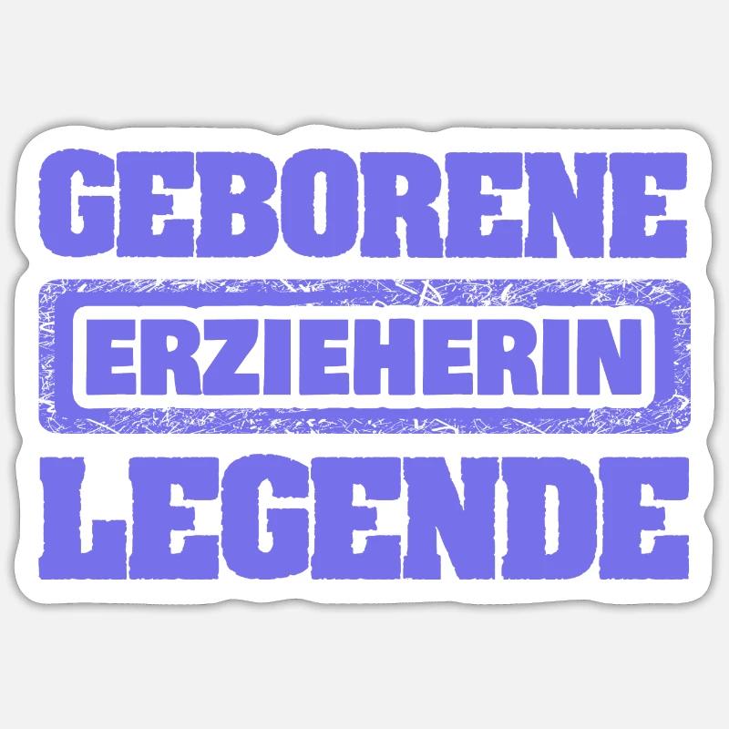 Gift for kindergarten teacher - Sticker size S (10 x 10 cm) - white matte