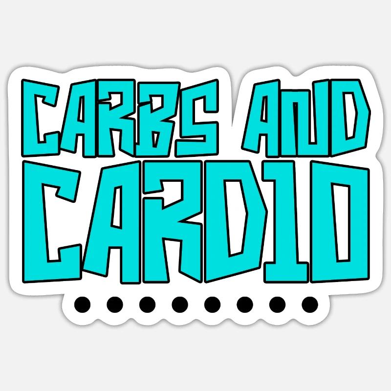Glucides et cardio 4 - Sticker taille S (10 x 10 cm) - blanc mat